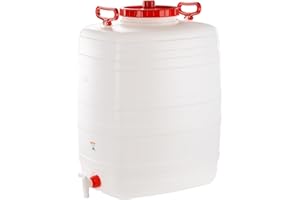MOTORGERÄTE FISCHER Fût pour cidre/boisson Fischer avec robinet, rectangulaire, incolore, de qualité alimentaire (100 litres)