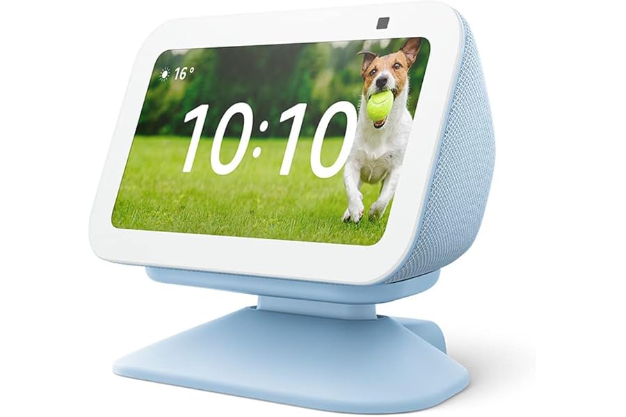 Der neue Echo Show 5 (3. Gen.), Graublau mit Verstellbarer Ständer, Graublau