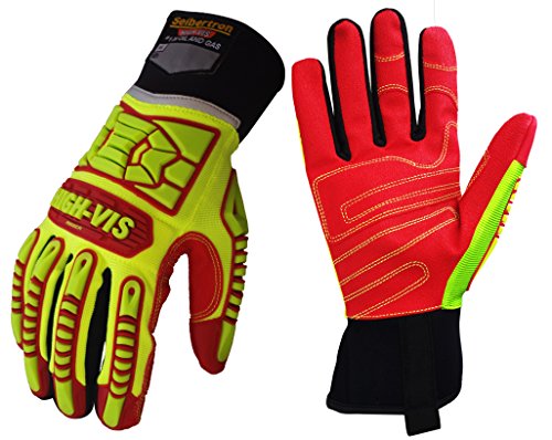 Seibertron HIGH-VIS HRIG Impact Schutz Deep Grip Ölbeständiger Schlagschutz Ölfeld Sicherheit Rigger Handschuhe CE EN388 4132