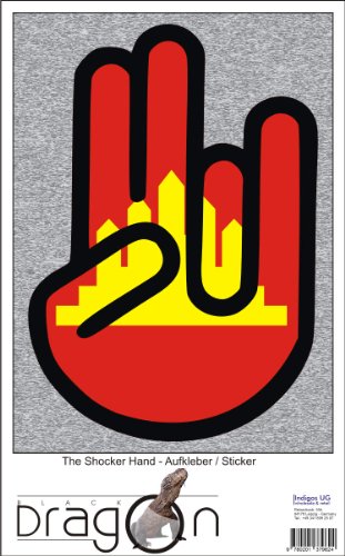 The Shocker Hand - Laptop Notebook Skin Sticker Cover Art Decal - 210x144 mm black Outline with Flag - Kampuchea The Shocker Hand - Laptop Notebook Skin Sticker Cover Art Decal - 210x144 mm black Outline with Flag - Kampuchea