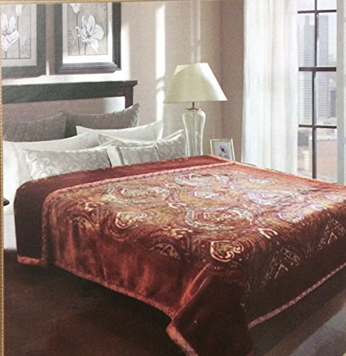 OakLand Picaso Acrylic Soft Double ply Double bed Mink Blanket (4.2 Kg, 220x210 cm, Yellow)