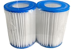 WYWZDQ Filterpatronen für Pool Typ II Pool-Filterkartusche für Bestway Filterkartuschen Größe 2, Spa Ersatz Aufblasbarer Poolreinigungsfilter für Schwimmbecken, 2 Stück