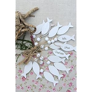 10 x Namensschild Tischkarte Gastgeschenk Geschenkanhänger Taufe