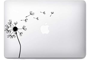 Anakiss Sticker pour Macbook Fleur Pissenlit Noir Taille Unique
