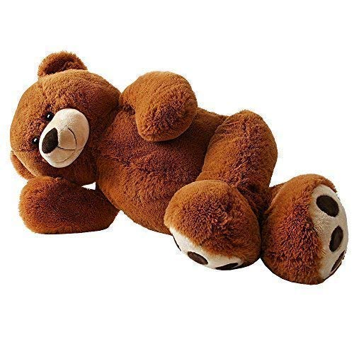 TE-Trend XXL Orsacchiotto Gigante Peluche Peluche Peluche Gigante Riesenteddy Orso Rico Marrone 135 cm Zampe Fiocco - Orso Rico con Zampe
