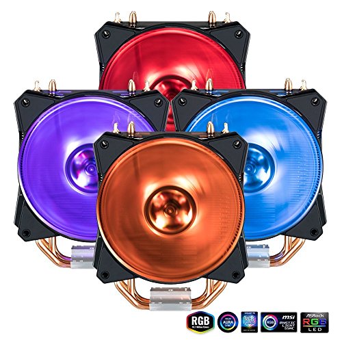 Cooler Master MasterAir MA410P RGB - Ventiladores de CPU  4 Heatpipes  1 x MasterFan AB 120 RGB Ventilador  LED RGB  MAP-T4PN-220PC-R1
