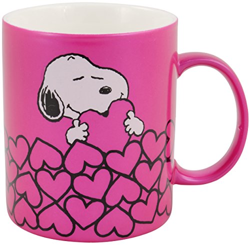 Preisvergleich Produktbild Peanuts - Tasse "Snoopy" metallic, pink: ca. 300ml