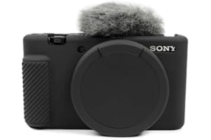 MUZIRI KINOKOO Funda de silicona para Sony ZV-1, funda protectora de silicona para Sony ZV1, funda de goma para cámara Sony ZV-1 (negro)