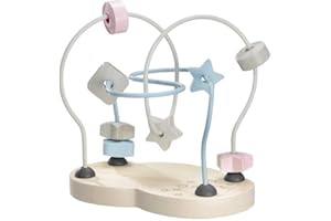 ‎SELECTA Selecta 64019 Sternchenschleife, Bellybutton, Motorikspielzeug aus Holz, 18 cm, bunt