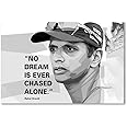 100Yellow® Crickter Rahul Dravid With Quotes Digital Printed Motivational Paper Poster For Kids And Adults Wall Decor | (300GSM Thick Paper Used| 18x12 Inches| Multicolor| Unframed)