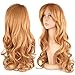 Popamazing Multicolor Various Women's Sexy Fancy Dress Wigs Cosplay Costume Ladies Full Wig Party (Size D(Long Wavy Wig + Wig Cap), Blonde)
