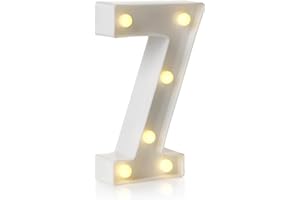 anso LED Alphabet Letter & Number Light Sign Decorations Lamp for Home Birthday Party Event Night Lights 22cm (7)