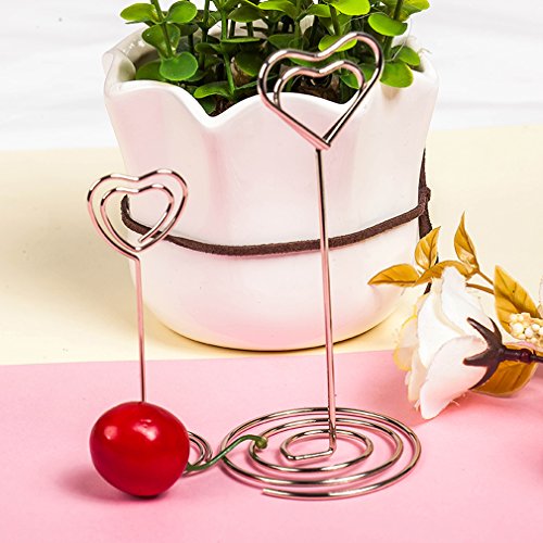 Zedtom 10-Stück Foto Clips Foto Ständer Fotohalter Kartenhalter – LOVE Form - 3