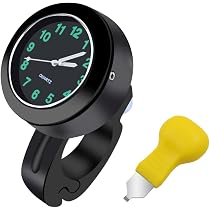 Horloge Guidon Moto Étanche - Cadran Noir/Blanc - Pour Guidons 7/8 à 1 Pouce