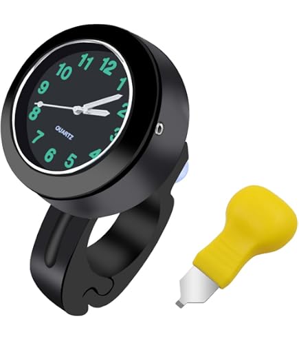 Support Guidon Moto Vélo Montre Numérique Étanche Noctilucente - Horloge Universelle Pour Guidon 22-28mm - Idéale Pour Vélo Cruiser Chopper