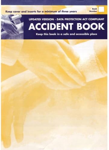 First-Aid Accident Book Data Protection Compliant Required by Law