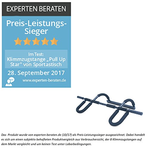 Premium Klimmzugstange „Pull Up Star“ von Sportastisch :: speziell verstärkter Stahl und höchste Qualität für bis zu 150kg Belastung :: multifunktional: 12 Griffpositionen :: Mittelstange garantiert maximale Stabilität :: perfekt für Klimmzugtraining zu Hause :: inkl. Montageanleitung :: optimal mit der Premium Klimmzughilfe PullHard erweiterbar :: inklusive 3 Jahren Sportastisch Produktgarantie - 2