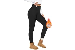 HIPOWER Thermo Leggings Gefüttert Damen Winter Verdickte Thermoleggins Warm Plüsch Fleece Leggins High Waist Blickdicht Thermostrumpfhose für Outdoor Freizeit
