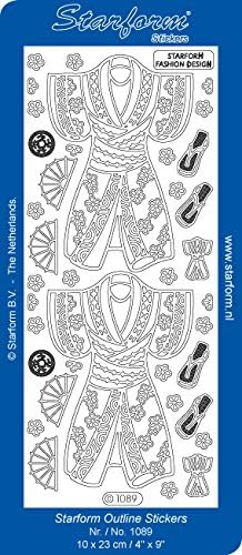 Starform Japanese Peel Off Sticker 1089 in Silver