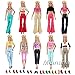 Produktbild Miunana 20 Stück = 5 Tops Bluse T-Shirt + 5 Hosen Outfit + 10 Paar Schuhe für Barbie Puppen Doll