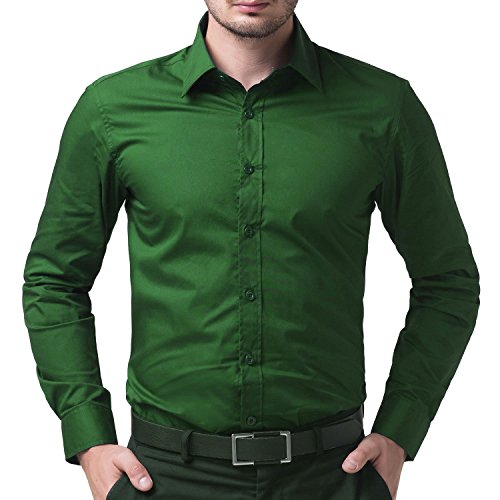 Being Fab Mens Solid 100% Cotton Regular Fit Casual Dark Green Shirt RS.399 (78.00% Off) - Amazon
