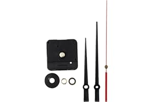PETSTIBLE Kit de mouvement d'horloge à quartz aiguilles en métal pour horloges murales 24 heures (A)