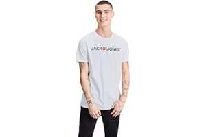 JACK & JONES Men’s T-Shirt with Logo and Crew Neck