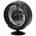 Produktbild Mini Auto USBFan mit buntem LED-Licht mit Atmungsgradienten,wiederaufladbarem Klimaanlagenlüfter,3-facher USB-Lüfter mit schneller Luftzirkulation (schwarz)