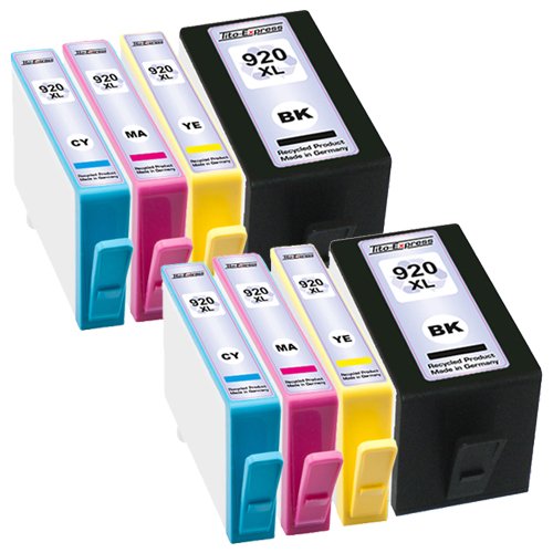 PlatinumSerie® 8 Druckerpatronen XXL mit Chip und Füllstandsanzeige kompatibel zu HP 920 XL HP OfficeJet 6000 6000 Wireless 6000 special Edition 6500 6500 Wireless 6500 A 6500 A Plus 7000 7500 A Wireless 7000 special Edition 7500 A - 2