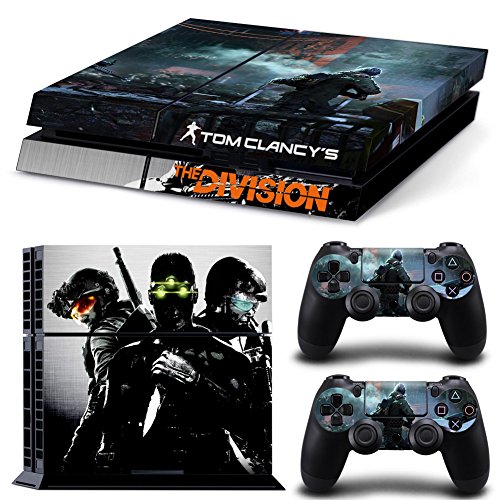 Preisvergleich Produktbild Playstation 4 + 2 Controller Aufkleber Schutzfolie Set - The Division (3) / PS4