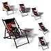 Produktbild Printalio - Big Block - Liegestuhl Bedruckt Balkon Garten Sonnenliege Relax Holz Terrasse | mit Armlehne, Dunkelbraun