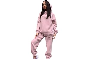 PEUIGNAO Ensemble Jogging Femme Tracksuit Women Set Loungewear Tenue Essemble Jogging Femme Survêtement Sport Femme Grande Taille Sportwear Femme Survêtements Sweat Suit Vêtement Détente Femme Oversize Chaud