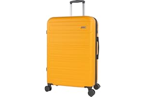 Jaslen - Maletas Grandes De Viaje Rígidas Ligeras con 4 Doble Rueda 360° Candado de Combinacion TSA Maleta Grande 23 Kilos Alta Resistencia Extensible Maleta XL Duradera, Mostaza