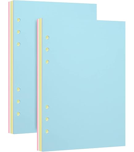 PATIKIL Gitter Nachfüllpapier 9-Ring Binder Loose Leaf Planner Füllpapier Planner Inserts, 160 Blätter/320 Seiten, liniert