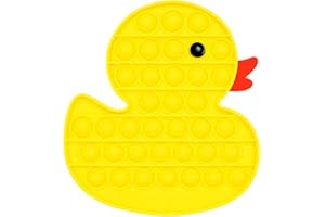 Ranzah Pop Fidget Toy Push Pop Bubble Sensory Toy For Kids And Adults Travel Poppet Toy Squishy Toy For Gifts & Parties ADHD Stress & Anxiety Relief Toy Squeeze Toddler Toy (Duck)
