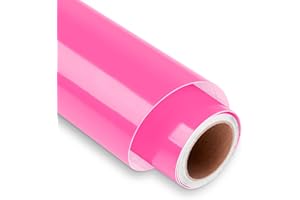 LYA VINYL Hot Pink Permanent Vinyl for Cricut - 12" x 5FT Hot Pink Cricut Vinyl Roll, Outdoor Self Adhesive Vinyl Roll for Decor Sticker, Party Decoration, Car Decal