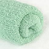 OULII Lange Wellen Sie Wrap, DIY neugeborenes Baby Fotografie Wrap-Babyfoto Props Gefälligkeiten (Mintgrün) - 8