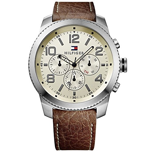 Tommy Hilfiger Herren-Armbanduhr Analog Quarz Leder 1791107 Tommy Hilfiger Herren-Armbanduhr Analog Quarz Leder 1791107