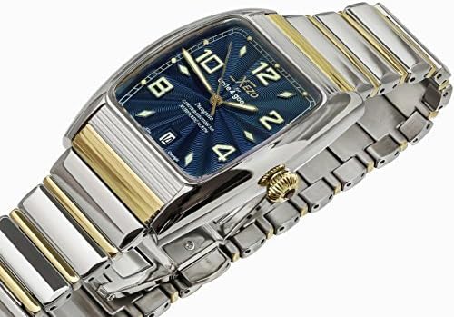 Xezo Men's Tonneau Automatic Retro Style Gold Plated Accents 10 ATM WR Watch by Xezo Pens