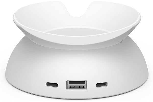 Socle « Made for Amazon » avec ports de charge USB-C et USB-A pour Echo Spot (Modèle 2024)