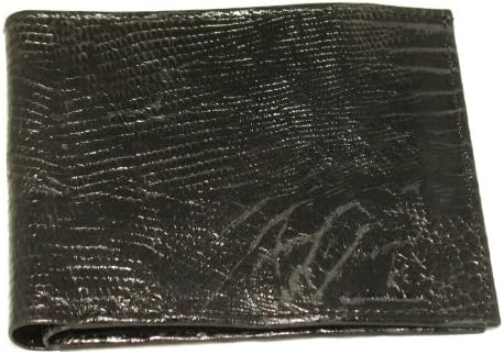 Pete Schmidt Handcrafted Leather "Pick Panel" Wallet - Bi-Fold - Black Iguana