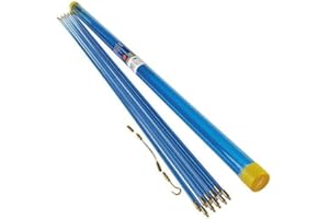 Tooltime® 10 Metre Cable Puller Installation Wall Access Kit - 10 x 1m Push Pull Draw Rods