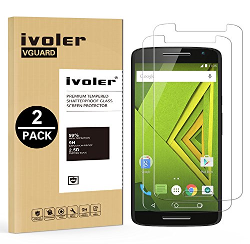  2 Unidades  Motorola Moto X Play Protector de Pantalla  iVoler  0 3mm Dureza 9H  Protector de Pantalla de Vidrio Templado Cristal Protector para Motorola Moto X Play -Dureza de Grado 9H  Espesor 0 30 mm  2 5D Round Edge- Ultra-trasparente   Anti-golpe   Ajuste Perfecto   No hay Burbujas - Garant  a Incondicional de 18 Meses