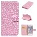 Produktbild Nancen Apple iphone 6 Plus / 6S Plus (5,5 Zoll) Handyhülle, Bunt Nette Muster Flip Etui Case Cover Lederhülle PU leder Folio Bookstyle Schutzhülle mit Standfunktion, Brieftasche und Karte Tasche [Rosa Herz]