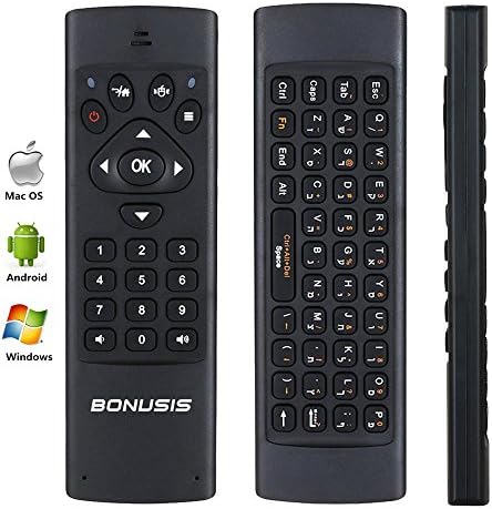 Air Mouse 2.4G Mini Wireless Keyboard Mouse Multifunctional Infrared Remote Learning &amp; [3-Gyro + 3-Gsensor] Air Control for Android Smart TV Box G Box HTPC Mini PC Windows MAC Linux PS3 Xbox 360