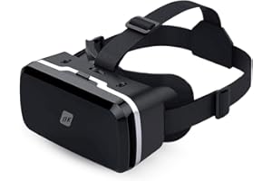 NK Casque Réalité Virtuelle - Casque VR Compatible avec iPhone & Android (4.7" - 6,53") Vision Angle 90-100 Degrés, Rotation 360°, Réglage Objectif et Pupille Réglable - Noire