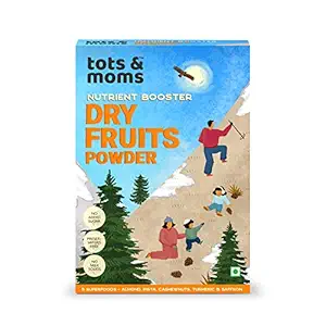 TOTS AND MOMS Foods Dry Fruits Powder | Nutrient Booster for Kids made of Superfoods Almonds, Pista, Cashew, Saffron for porridge, pancake, purees - 100g