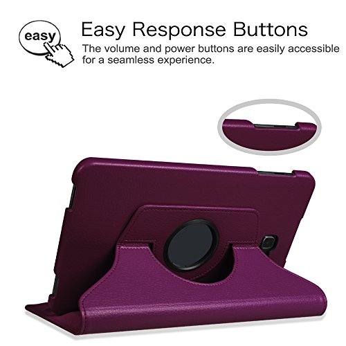 Fintie Samsung Galaxy Tab A 10.1 Hülle – 360° Drehbarer Stand Smart Cover Case Schutzhülle Tasche Etui mit Ständerfunktion Auto Schlaf / Wach Funktion für Samsung Galaxy Tab A 10,1 Zoll T580N / T585N Tablet (2016 Version), Lila - 6
