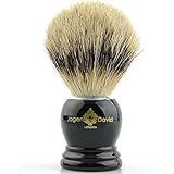 Jagen David ® ST9 - Silvertip Badger Shaving Brush [ %100 Genuine, Hand Made ] (Black Wood)