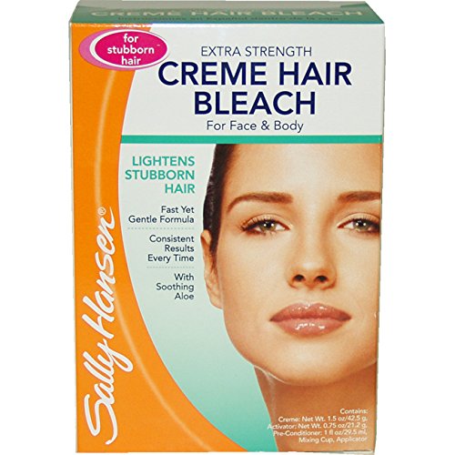 Sally Hansen Extra Strength Creme Hair Bleach for Face & Body & Stubborn Hair 1 Pack